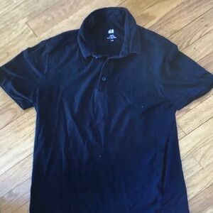 H&M Men's Black Polo Shirt